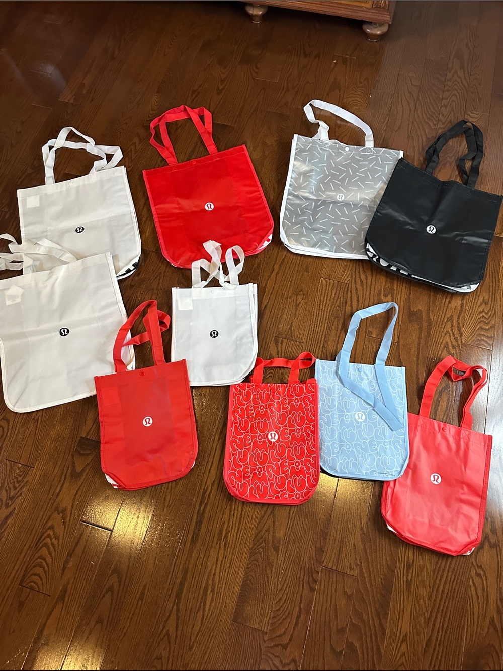 Lululemon Reusable Totes bundle of 10 New
